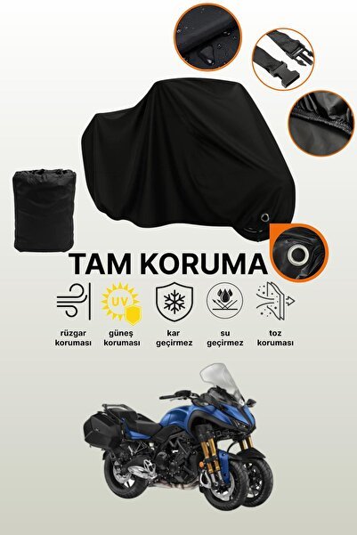 1_org_zoom-15255.jpg Siyah Kilit ile Uyumlu Yamaha Niken GT Uyumlu Motosiklet Brandası - Görsel 1