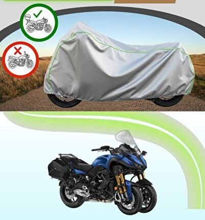 Gri Neon Fitilli Arka Çanta Uyumlu Yamaha Niken GT Uyumlu Motor Brandası