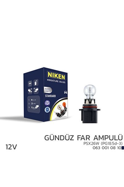 1_org_zoom-15312.jpg Nıken 12V PSX26W Gündüz Far Ampulü (PG18.5d-3) - Görsel 1