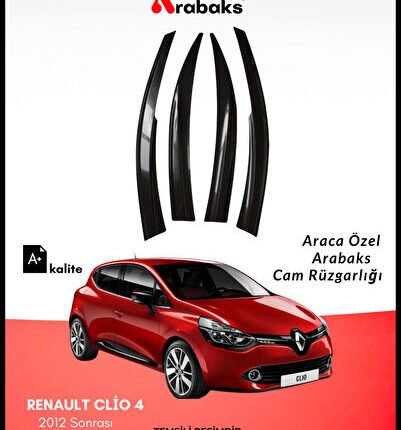 Renault Clio 4 2012 Sonrası Cam Rüzgarlığı 4’lü Takım (MUGEN TİP, DAYANIKLI MALZEME, KOLAY MONTAJ)