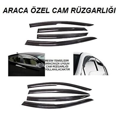 Fiat Fiorino Cam Rüzgarlığı Mugen Parlak Siyah(ön 2 Kapı Için)