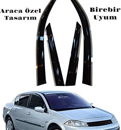 Renault Megane 2 2003-2010 Arası Kromlu Cam Rüzgarlığı 4 lü