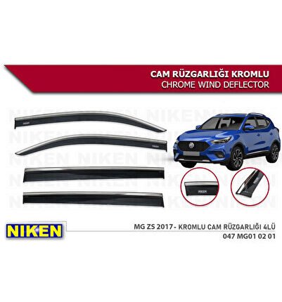 MG ZS 2017-2023 Kromlu Cam Rüzgarlığı
