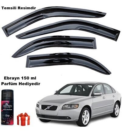 Volvo S40 Mügen Cam Rüzgarlığı 2005 - 2012 Arası 4 Lü Takım +500ml Lastik Parlatıcı