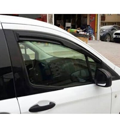 Ford Courier 2014-2023 Uyumlu Mugen Cam Rüzgarlığı Seti Piano Black Ön 2 Li