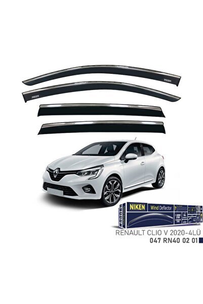 1_org_zoom-4975.jpg Niken Renault Uyumlu Clio 5 -2020 Kromlu Cam Rüzgarlığı 4Lü Parça - Görsel 1
