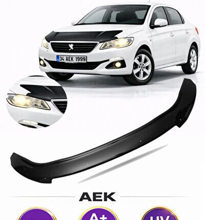 PEUGEOT 301 2017+ ARACA ÖZEL ÜRETİM "4MM" KAPUT RÜZGARLIĞI A+ (PİANOBLACK)