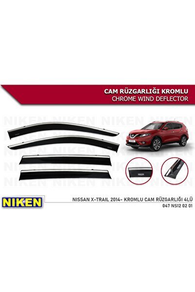 1_org_zoom-6765.jpg Nissan X-trail 2014 Sonrası Kromlu Cam Rüzgarlığı 4 Lü - Görsel 1