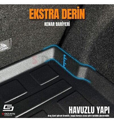 S-Dizayn Bmw 2 Serisi F44 Üst Bagaj 3D Pro Bagaj Havuzu 2019 Üzeri A+ Kalite