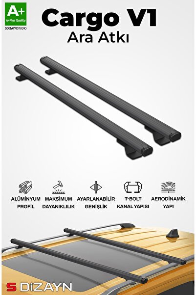 1_org_zoom-7720.jpg S-Dizayn Toyota Rav 4 S-Bar Cargo V1 Ara Atkı Tavan Taşıyıcı Barı Siyah 120 Cm 2000-2005 A+ Kalite C - Görsel 1