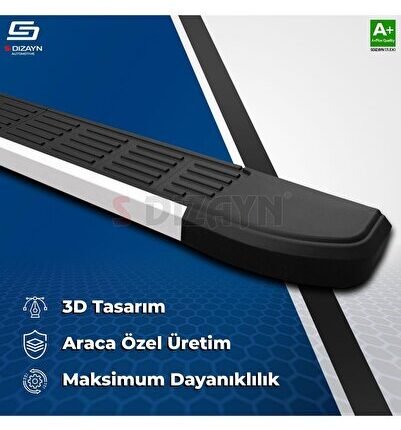 Nissan Qashqai 2 S-Line Aluminyum Yan Basamak 173 Cm 2014-2021 A+ Kalite NI-QS2-YBS-SL-AL-173
