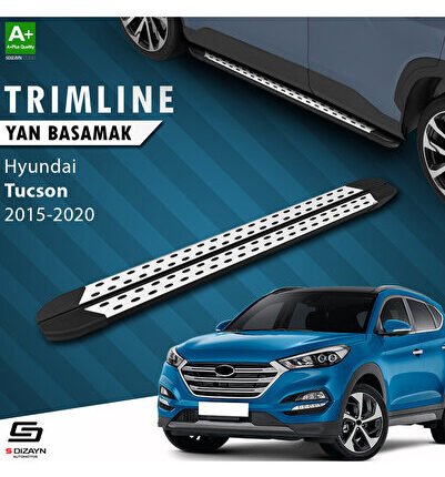 S-dizayn Hyundai Tucson 3 Trimline Gri Yan Basamak 173 Cm 2015-2020 A Kalite Hy-tu3-ybs-tr-gr-173