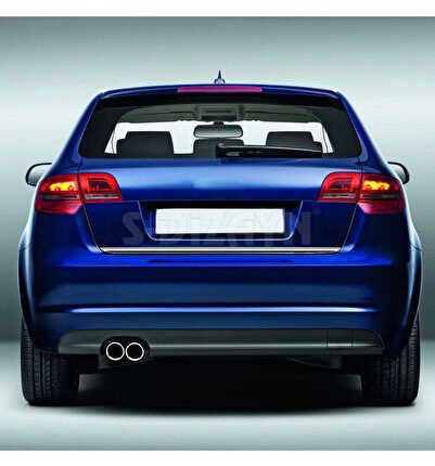 S-Dizayn Audi A3 Krom Bagaj Alt Çıtası 2004-2012 (4 kapı) 5102030