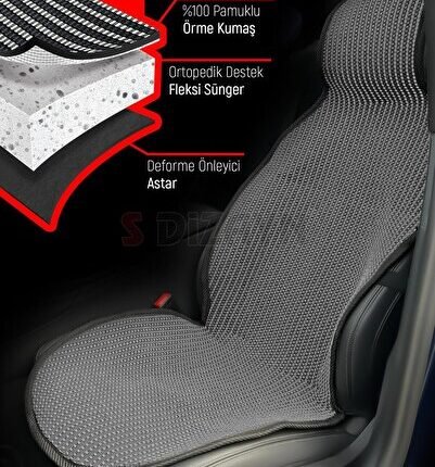 S-Dizayn Oto Koltuk Koruyucu Kılıf Set Füme Universal 2+3 Parça Ön Arka TOK-FM-5