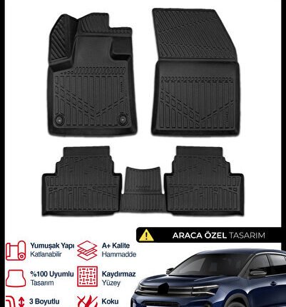 S-Dizayn Citroen C5 Aircross 3D Pro Havuzlu Paspas 2017 Üzeri A+ Kalite 3DS-SDZ036