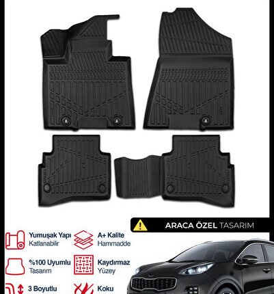 S-Dizayn Kia Sportage 3D Pro Havuzlu Paspas 2016-2021 A+ Kalite 3DS-SDZ093