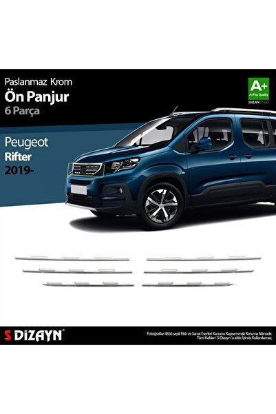 1_org_zoom-8006.jpg S-Dizayn Peugeot Rifter Krom Ön Panjur 6 Prç. 2019-2023 - Görsel 1