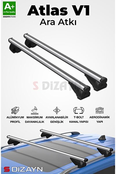 1_org_zoom-8514.jpg S-Dizayn VW Tiguan S-Bar Atlas V1 Ara Atkı Tavan Taşıyıcı Barı Gri 130 Cm 2007-2016 A+ Kalite ATL-13 - Görsel 1