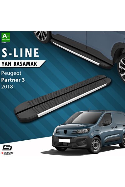 1_org_zoom-9116.jpg Peugeot Partner 3 S-Line Aluminyum Yan Basamak 203 Cm 2018 Üzeri A+ Kalite PE-PR3-YBS-SL-AL-203 - Görsel 1