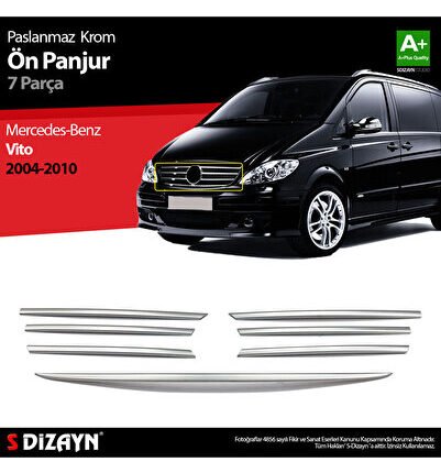S-Dizayn Mercedes Vito Krom Ön Panjur 7 Prç 2004-2010 6512180