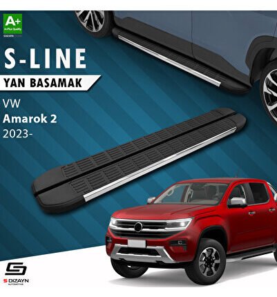 VW Amarok 2 S-Line Krom Yan Basamak 203 Cm 2023 Üzeri A+ Kalite VW-AM2-YBS-SL-KA-203