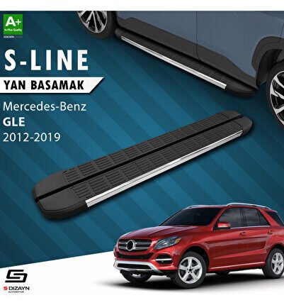 Mercedes GLE W166 S-Line Krom Yan Basamak 193 Cm 2012-2019 A+ Kalite MR-GE3-YBS-SL-KA-193