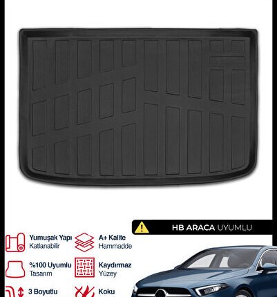 S-Dizayn Mercedes A Serisi W176 HB 3D Pro Bagaj Havuzu 2013-2018 A+ Kalite 3BH-SDZ604