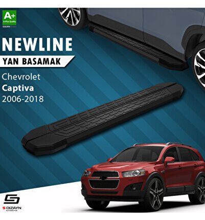 Chevrolet Captiva NewLine Siyah Yan Basamak 183 Cm 2006-2018 A+ Kalite CH-CT1-YBS-NW-SA-183