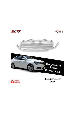 IMG-1203628965339358619.jpg Renault Megane 4 Sd Krom Cam Çerçevesi 12 Prç 2016 ve Üzeri - Görsel 1