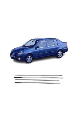 IMG-1352536145214678133.jpg R. Clio Symbol Krom Cam Çıtası 1999-2006 4Prç Paslanmaz Çelik N11.2787 - Görsel 1