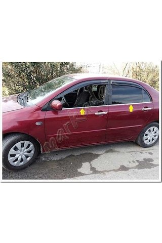 IMG-1582514185348710072.jpg Toyota Corolla Uyumlu Sedan Krom Cam Çıtası 2002-2006 4Parça - Görsel 1