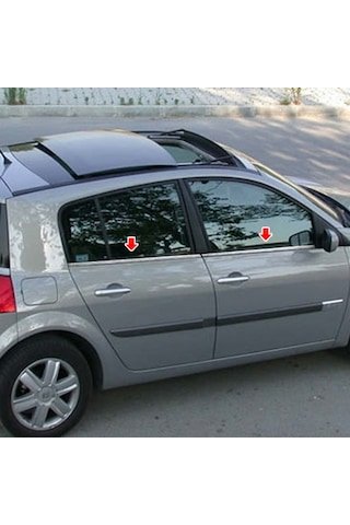 IMG-1812278808371804652.jpg Renault Megane 2 Hb Krom Cam Çıtası 2004-2010 4Prç - Görsel 1