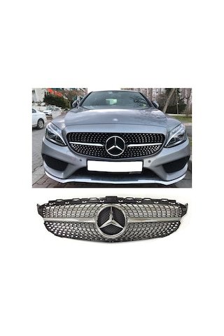 IMG-2005993048409608724.jpg Mercedes W205 Diamond Amg Ön Panjur Izgara 2015-2018 Arası - Görsel 1