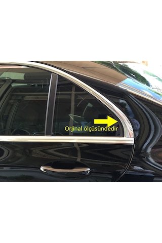 IMG-2256540608112787524.jpg Mercedes W205 C Serisi Krom Cam Üst Çıtası Aksesuarı 4 Parça Pçlk - Görsel 1
