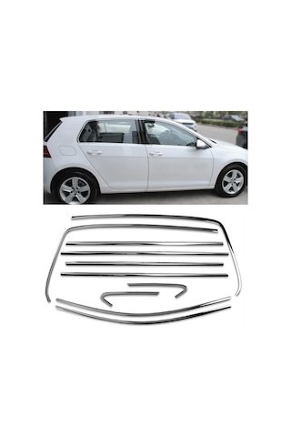 IMG-2626391041762573391.jpg Vw Golf 7 7.5 Cam Çerçevesi Kenar Çıtası Krom Tamtur - Görsel 1