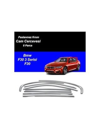 Bmw 3 Serisi F30 Cam Çıtası Komple Set Çerçevesi Kromu Nikelajı 2011-2019