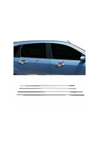 IMG-2899041490176903593.jpg Ford Focus 1 Hb Krom Cam Çıtası Tk 1998-2005 4Prç Paslanmaz Çelik N11.4249 - Görsel 1
