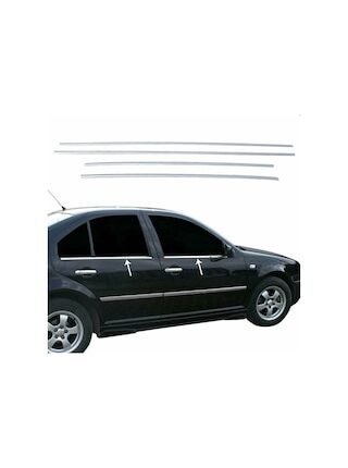 Volkswagen Bora Krom Cam Çıtası 1998-2004 4Prç Paslanmaz Çelik N11.143