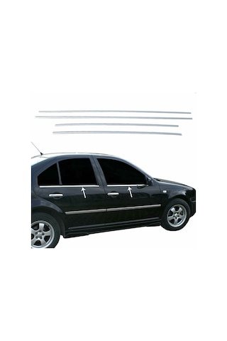 IMG-3226262522056841277.jpg Volkswagen Bora Krom Cam Çıtası 1998-2004 4Prç Paslanmaz Çelik N11.143 - Görsel 1