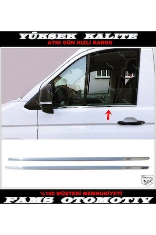IMG-3549360510846262909.jpg Vw Crafter Krom Cam Çıtası 2 Prç. 2016 ve Üzeri Paslanmaz Çelik - Görsel 1