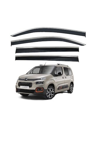 IMG-4906499524815581191.jpg Citroen Berlingo Kromlu Cam Rüzgarlığı 2018 Sonrası 4'lü - Görsel 1