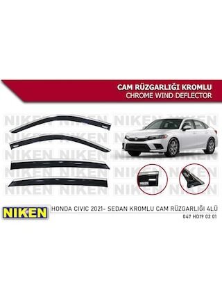Honda Civic Fe1 Kromlu Cam Rüzgarlığı Niken 2022 Sonrası