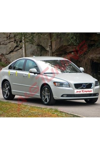 IMG-5266820365997819398.jpg Volvo S40 Krom Cam Çıtası Takımı 2005-2012 6Prç Paslanmaz Çelik N11.4407 - Görsel 1