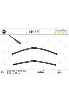 Valeo-119339 Swf Visioflex Flat Blade (Muz Tipi) Silecek (X2) (63 542706169