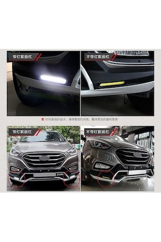 IMG-655655222691394372.jpg Hyundai İx35 Ön Arka Tampon Koruma Oem Stil Ledli 2009-2016 - Görsel 1
