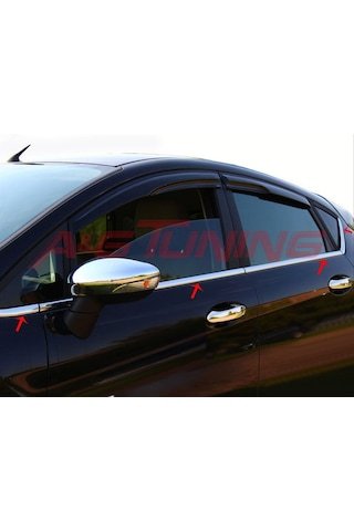 IMG-6984678036543708150.jpg Ford Fiesta Krom Cam Çıtası Tk 2009 - 2017 8Prç Paslanmaz Çelik N11.4885 - Görsel 1