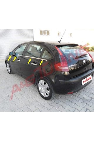 IMG-7108352535851032204.jpg Citroen C4 Hb Krom Cam Çıtası Tk 2005-2010 8Prç Paslanmaz Çelik N11.6041 - Görsel 1