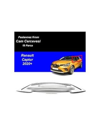 Renault Captur Cam Çıtası Komple Set Çerçevesi Kromu Nikelajı 2020 Sonrası
