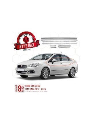 Fiat Linea Krom Cam Çıtası 8 Parça 2012 ve Üzeri
