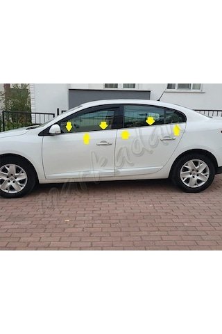 IMG-7515705814347147965.jpg Renault Fluence Krom Cam Çıtası 2010-2016 4 Parça Paslan - Görsel 1